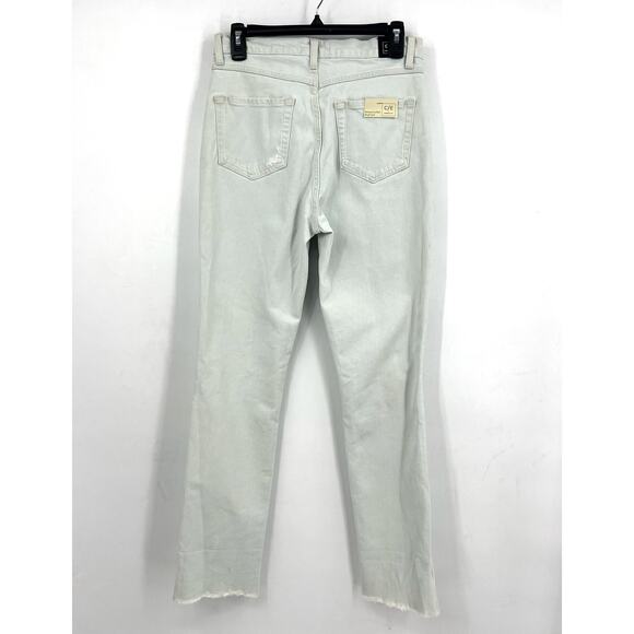 CURRENT ELLIOTT Relaxed Cuff Boyfriend Jeans Size 26 Light Icy Blue Distress NWT - Picture 5 of 10